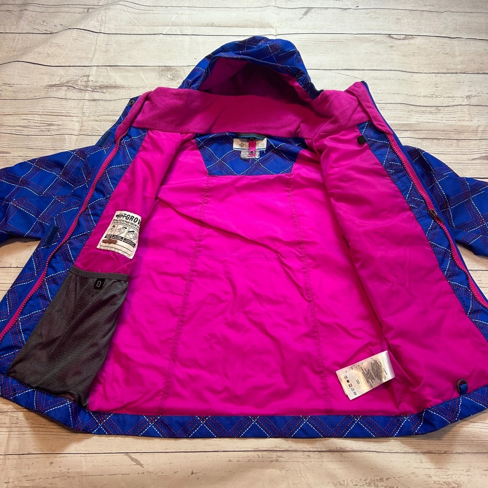 Columbia Jacket‎ Blue Omni-Tech Interchange Full Zip Hooded Youth Girls Size XL - Picture 9 of 11